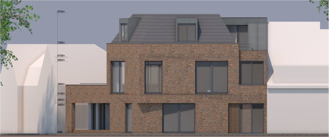 Zuidgevel 4 appartementen te Woerden